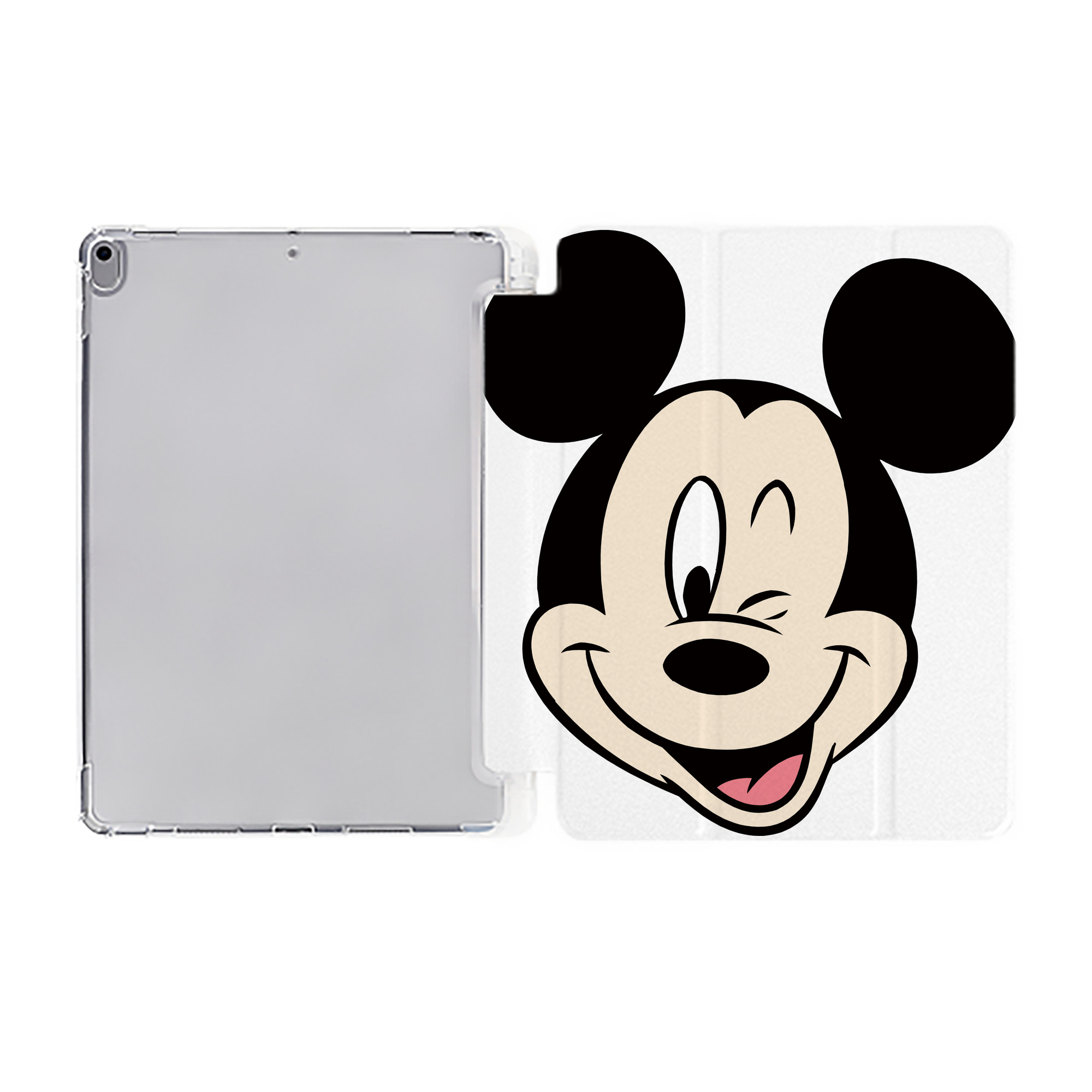 （画像用） ミッキーマウス Mickey Mouse IPad ケース ペン収納付き 三つ折りスタンド PUレザー×シリコン 対応機種9.5/10.5/10.9インチ